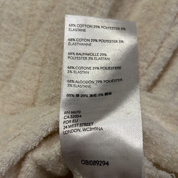 We The Free Oliver Henley Ribbed Knit Minimalist Long Sleeve Neutral Cream Small - Picture 5 of 6